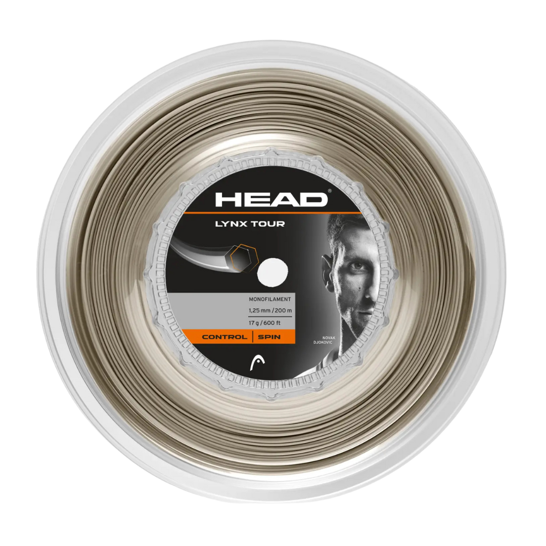 Head Lynx Tour Tennis String Reel 200m Grey -16G