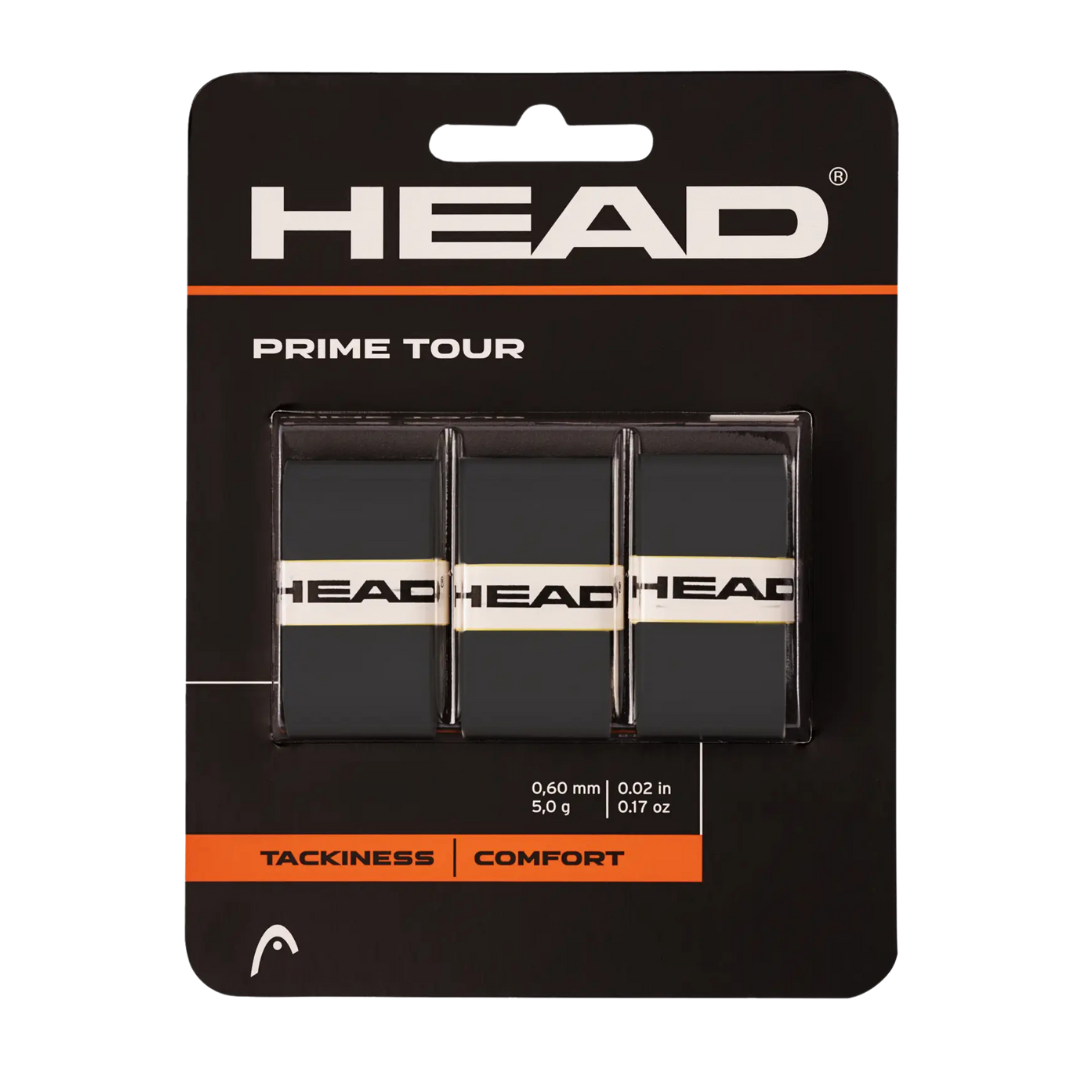 Head Prime Tour Overgrip Black x 3