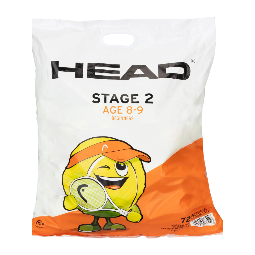Head Stage 2 Orange Tennis Ball 72 pack